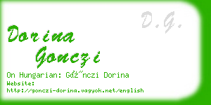 dorina gonczi business card